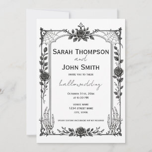 Halloween Gothic Spooky Wedding Invitation
