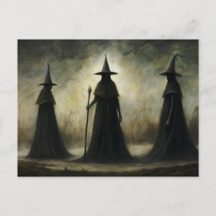 Halloween Gothic Trio Witches Postcard