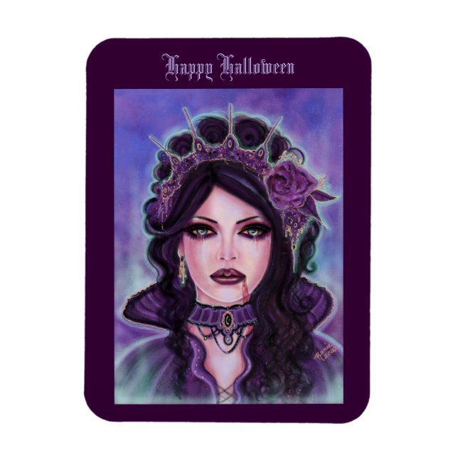 Halloween Gothic Victorian vampire by Renee Lavoie Magnet (Vertical)