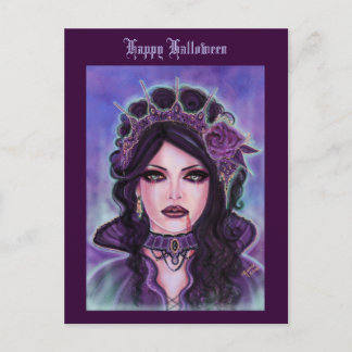 Halloween Gothic victorian vampire by Renee Lavoie Postcard