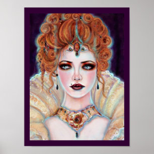 Halloween Gothic Victorian vampire by Renee Lavoie Poster