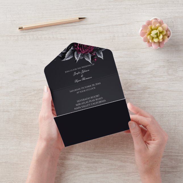 Halloween Gothic Wedding All In One Invitation (Video)