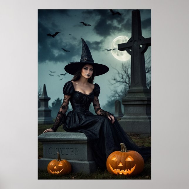 Halloween Gothic Witch Poster (Front)