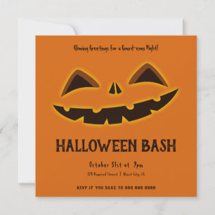 Halloween Gourd-eous Night Invitation