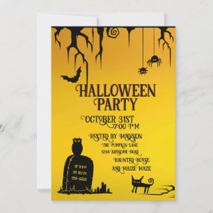 Halloween Graffiti Cemetery  Invitation