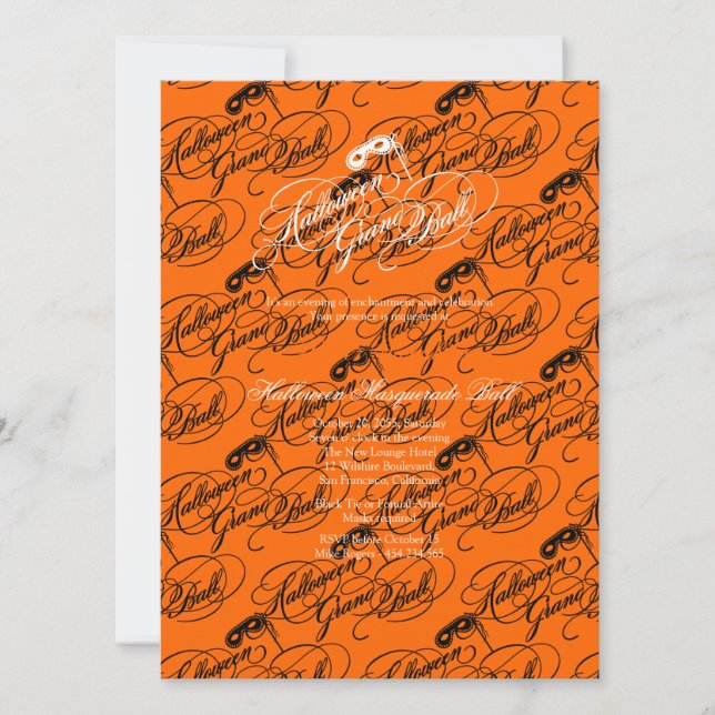 Halloween Grand Ball Invitation (Front)