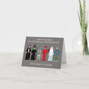 Halloween Granddaughter Away at College Card