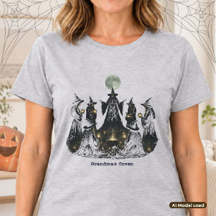 Halloween Grandma’s Coven Gothic Witches Full Moon T-Shirt