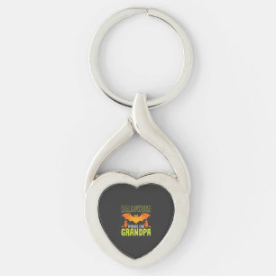 Halloween Grandpa Bat Witch Wishes Key Ring