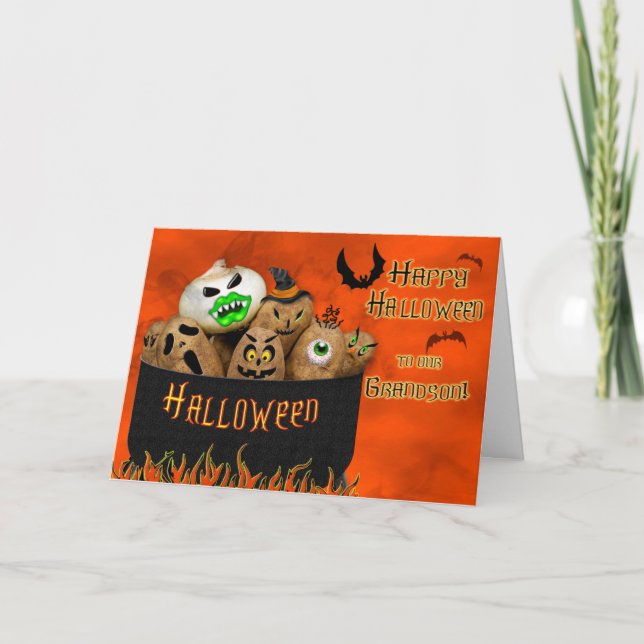 HALLOWEEN - GRANDSON - POTATO ONION COSTUME CARD (Front)