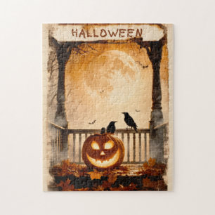 Halloween Graphic – 1960s Poster Aesthetic Jigsaw Puzzle