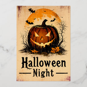 Halloween Graphic – 1960s Theme Edition Foil Holiday Card