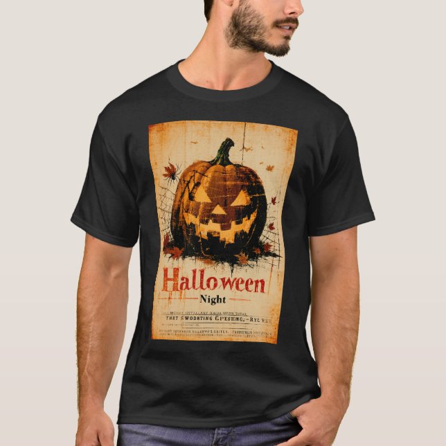 Halloween Graphic – Classic 1960s Design T-Shirt (Front)