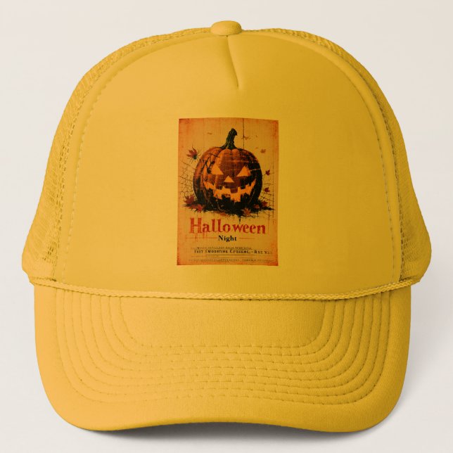 Halloween Graphic – Classic 1960s Design Trucker Hat (Front)