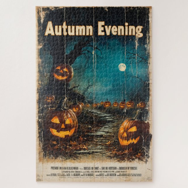 Halloween Graphic – Seasonal 1960s Inspired Jigsaw Puzzle (Vertical)
