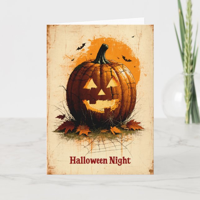 Halloween Graphic – Unique 1960s Style Card (Front)