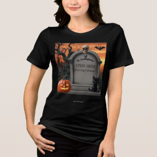 Halloween gravestone humour “D Compose” Tri-Blend Shirt