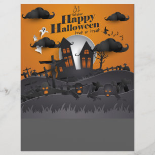 Halloween Graveyard and Haunted House Flyers