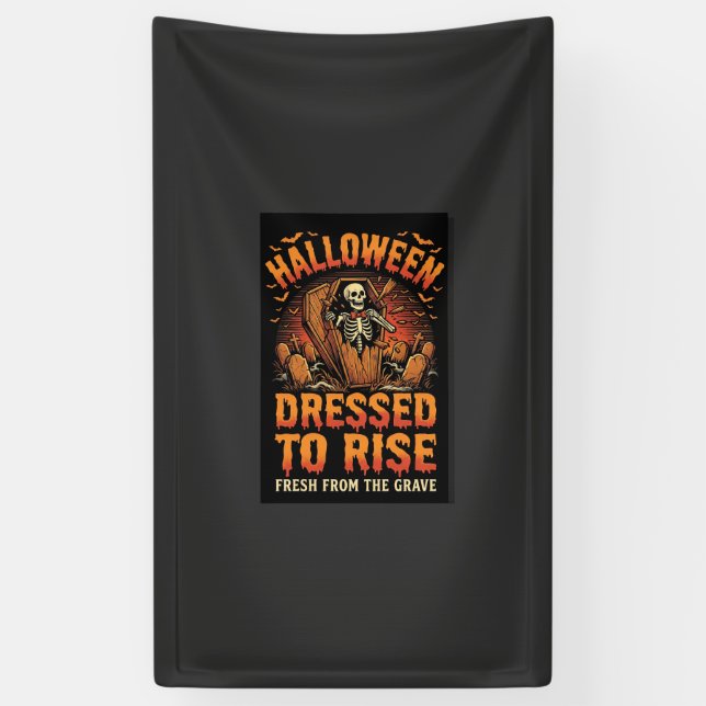 Halloween Graveyard Costume Awakening Banner (Vertical)