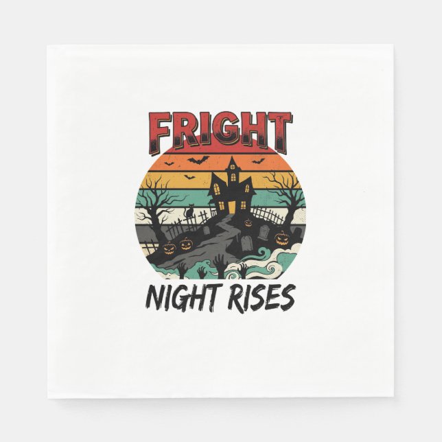 Halloween Graveyard Fright Night Napkin (Front)