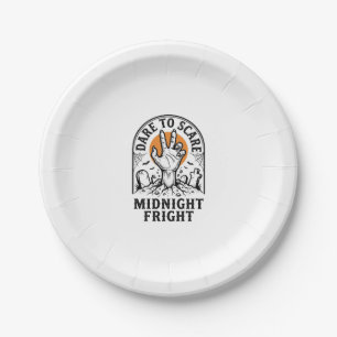 Halloween Graveyard Hand Vintage Scary Shirt_1 Paper Plate