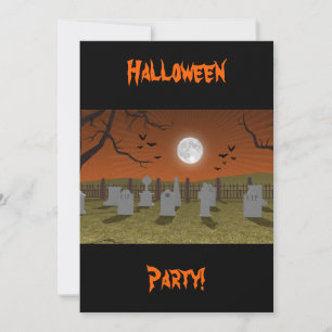 Halloween: Graveyard Scene: Invitation Card
