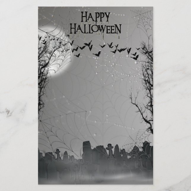 Halloween Graveyard Scene Silhouette (Front)