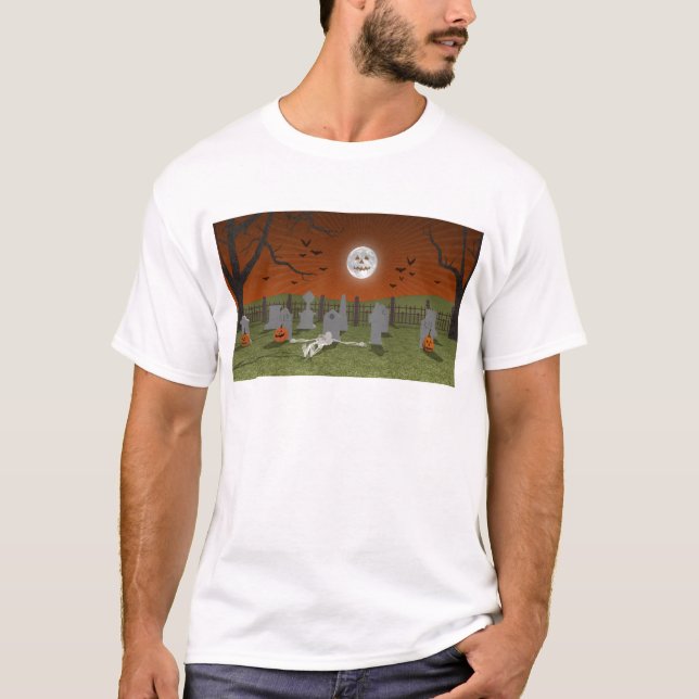 Halloween: Graveyard Scene: T-Shirt (Front)