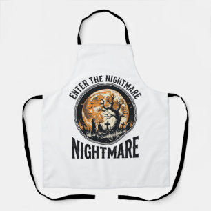 Halloween Graveyard Shirt Vintage Bat Moon Design_ Apron