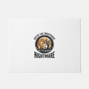 Halloween Graveyard Shirt Vintage Bat Moon Design_ Doormat