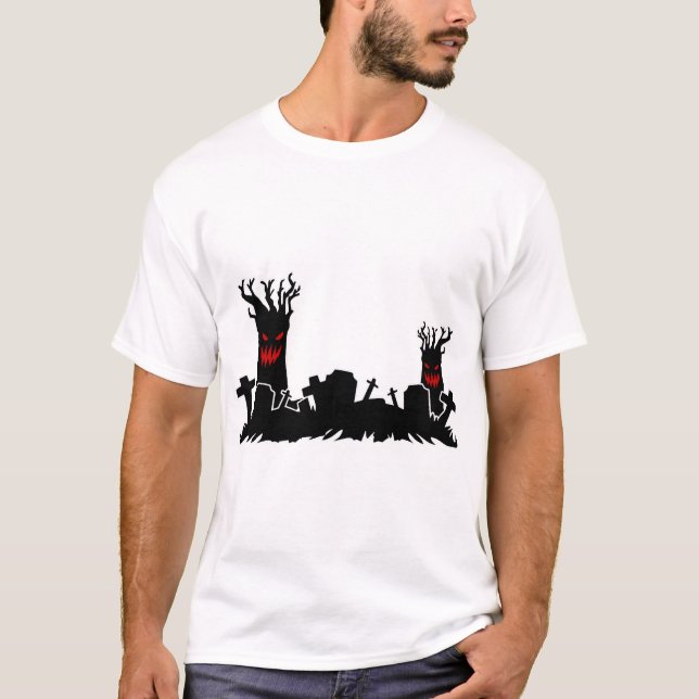 Halloween Graveyard T-Shirt (Front)