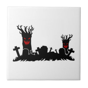 Halloween Graveyard Tile