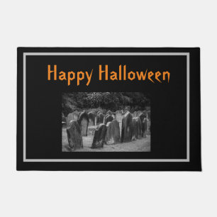 Halloween Graveyard Tombstones Customisable Doormat