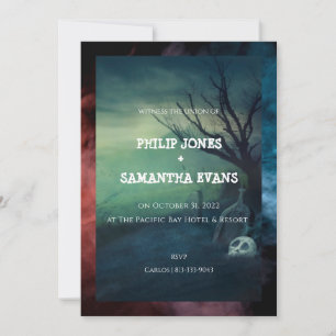 Halloween Graveyard Wedding Invitation