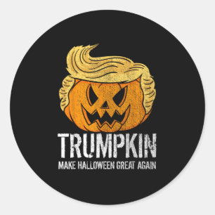 Halloween Great Again Donald  Trumpkin Pumpkin Classic Round Sticker