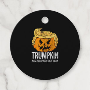 Halloween Great Again Donald Trumpkin Pumpkin Favour Tags
