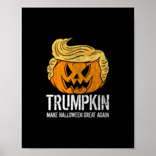Halloween Great Again Donald Trumpkin Pumpkin Poster