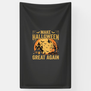 Halloween Great Again Haunted House Pumpkin Banner