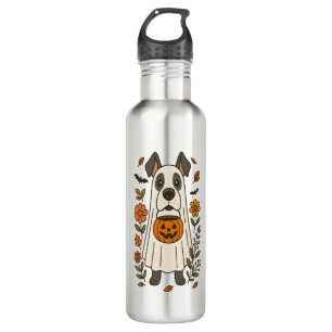 Halloween Great Dane Flowers 710 Ml Water Bottle