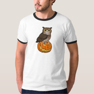 Halloween Great Horned Owl T-Shirt