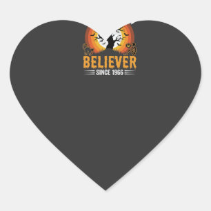 Halloween Great Pumpkin Believer Retro Skeleton Heart Sticker