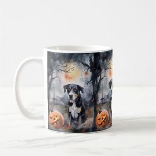 Halloween Greater Swiss With Pumpkins Scary Coffee Mug