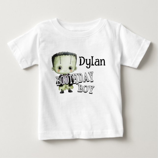Halloween Green Frankenstein Boothday Shirt (Front)