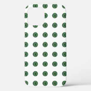 Halloween Green Polka Dot Eyes iPhone 12 Pro Case