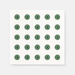 Halloween Green Polka Dot Eyes Napkin