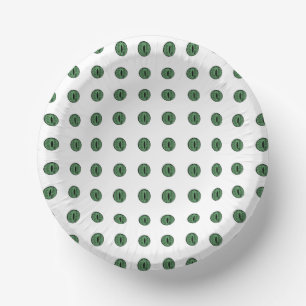 Halloween Green Polka Dot Eyes Paper Plate