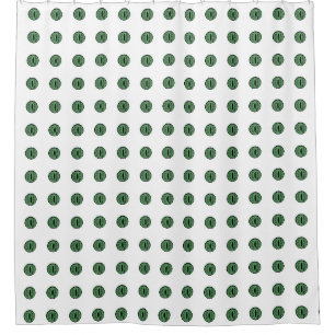 Halloween Green Polka Dot Eyes Shower Curtain