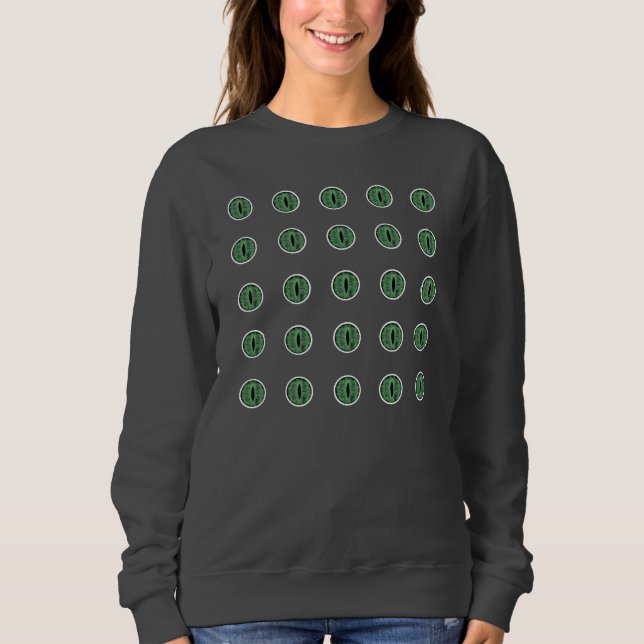 Halloween Green Polka Dot Eyes Sweatshirt (Front)
