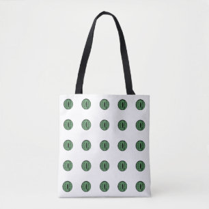 Halloween Green Polka Dot Eyes Tote Bag