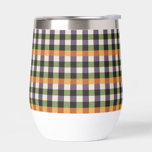 Halloween green, purple & black gingham pattern